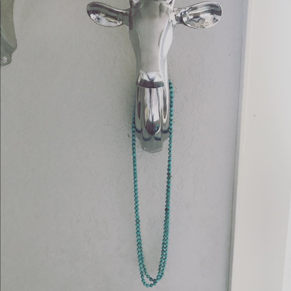 Long turquoise necklace